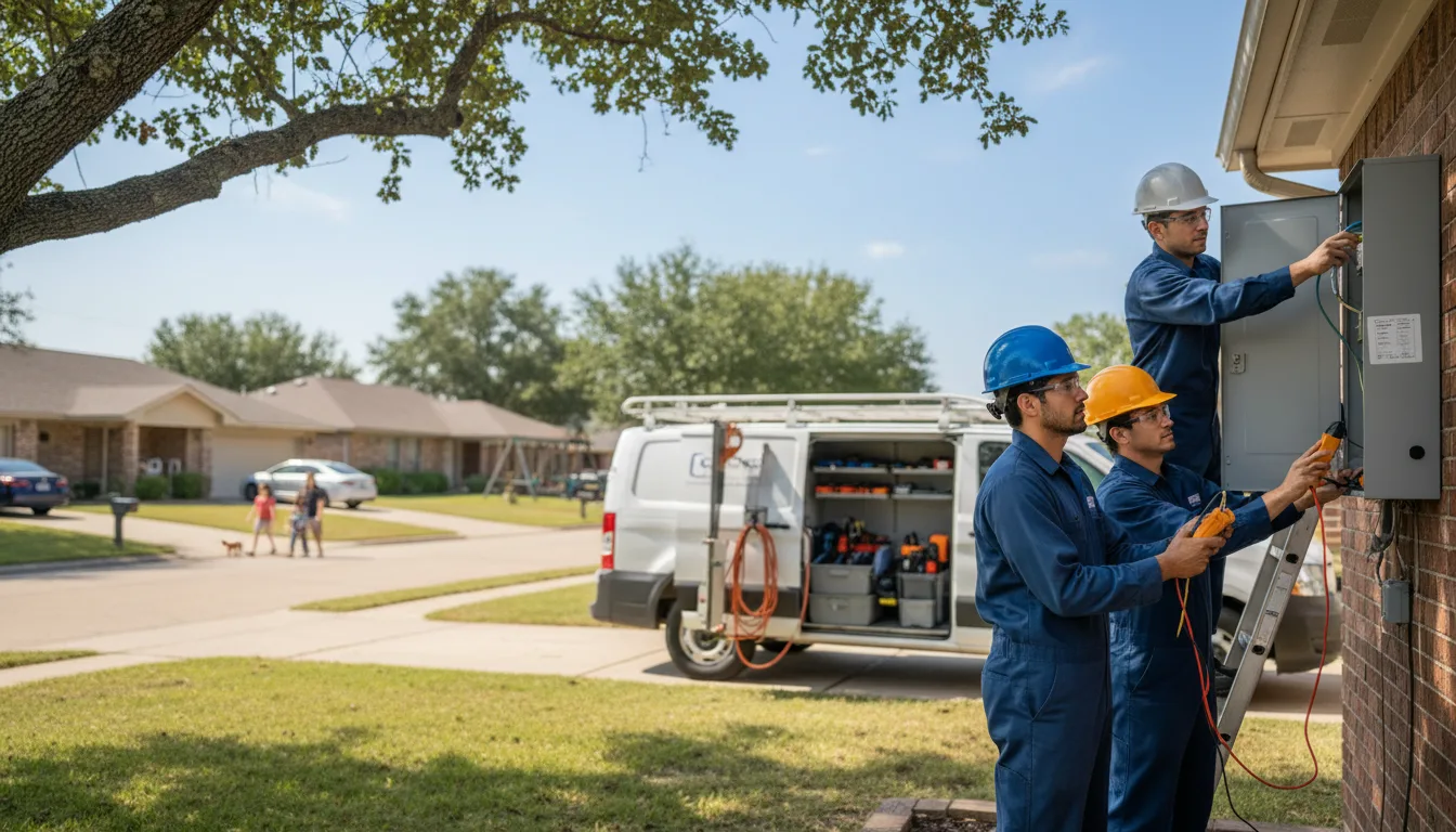Certified electrician providing emergency electrical services in Iola, TX